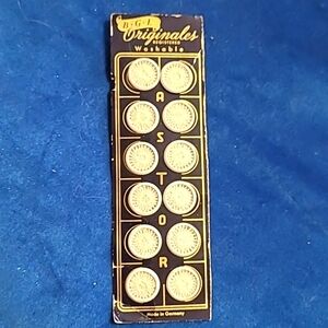 2/$12 Vintage BGE Astor buttons still on original card 12 per pack